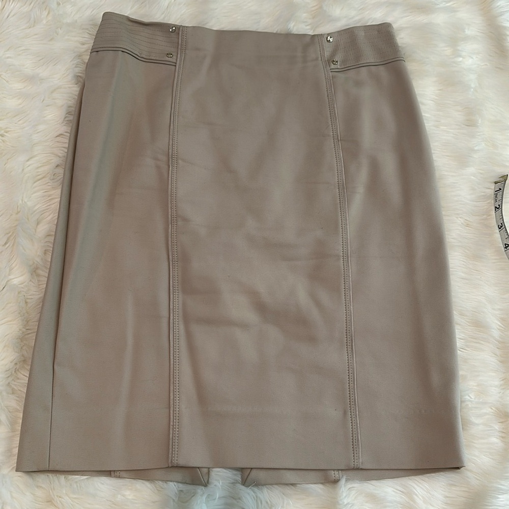 White House Black Market Tan Pencil Skirt Knee-Length Work
